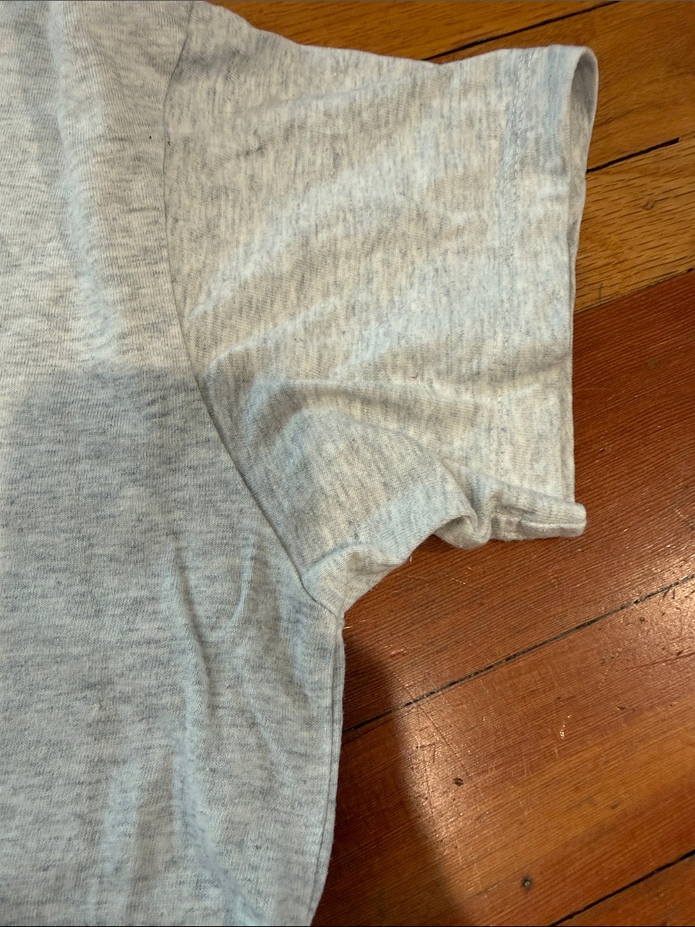Old Navy Heather Gray Cropped Short-Sleeve Crew Tee - Picture 6 of 8
